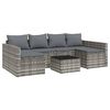 vidaXL Salon de jardin 2 pcs avec coussins Gris R&eacute;sine tress&eacute;e