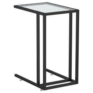 vidaXL Table d'appoint ordinateur Transparent 50x35x65 cm Verre tremp&eacute;