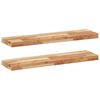 vidaXL &Eacute;tag&egrave;res flottantes 2 pcs 100x20x4 cm acacia massif &agrave; l'huile