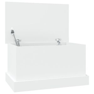 vidaXL Coffre de rangement Blanc 50x30x28 cm Bois d'ing&eacute;nierie