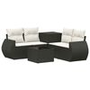 vidaXL Ensemble de Canap&eacute;s 6 pc Noir et blanc cr&egrave;me