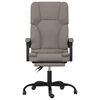 vidaXL Fauteuil de massage inclinable de bureau Taupe Tissu