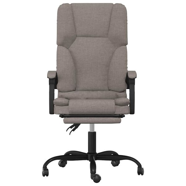 vidaXL Fauteuil de massage inclinable de bureau Taupe Tissu