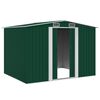 vidaXL Abri de stockage pour jardin M&eacute;tal Vert 257 x 205 x 178 cm