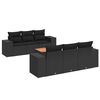vidaXL Salon de jardin 7 pcs avec coussins noir r&eacute;sine tress&eacute;e