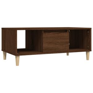 vidaXL Table basse Ch&ecirc;ne marron 90x50x36,5 cm Bois d'ing&eacute;nierie