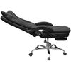 vidaXL Chaise de bureau inclinable avec repose-pieds Noir