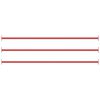 vidaXL Barres fixes d'exercice 3 pcs 125 cm Acier Rouge