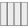 vidaXL Rideaux de porte anti-insectes 2 pcs avec aimants noir 200x80cm