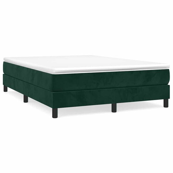 vidaXL Cadre de lit vert fonc&eacute; 140x200 cm velours