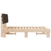 vidaXL Cadre de lit avec t&ecirc;te de lit rembourr&eacute;e Taupe 140 x 200 cm