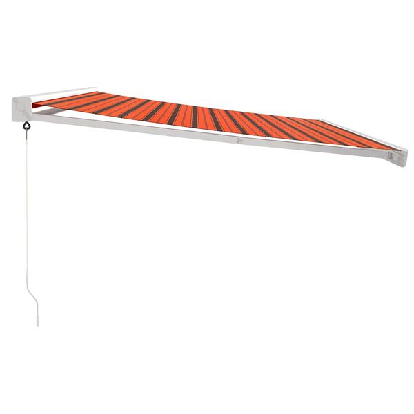vidaXL Auvent r&eacute;tractable orange et marron 4x3 m tissu et aluminium