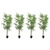 vidaXL Arbre en Bambou Artificiel 4 pi&egrave;ces Vert 60 x 18 x 190 cm