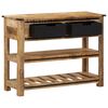 vidaXL Table console 100x35x75 cm bois de manguier massif