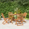 vidaXL Ensemble &agrave; manger de jardin 5 pcs Bois d'acacia solide