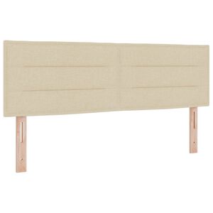 vidaXL T&ecirc;te de lit LED avec des lumi&egrave;res &agrave; LED Cr&egrave;me 144 cm Polyester