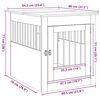 vidaXL Meuble pour cage à chien en chêne noir 64,5 x 80 x 71 cm en bois d'ingénierie