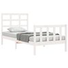 vidaXL Cadre de lit sans matelas blanc bois de pin massif