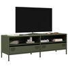 vidaXL Meuble TV vert olive 135x39x43,5 cm acier lamin&eacute; &agrave; froid