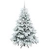 vidaXL Sapin de No&euml;l artificiel avec 150 LED Blanc 150 cm PE et PVC