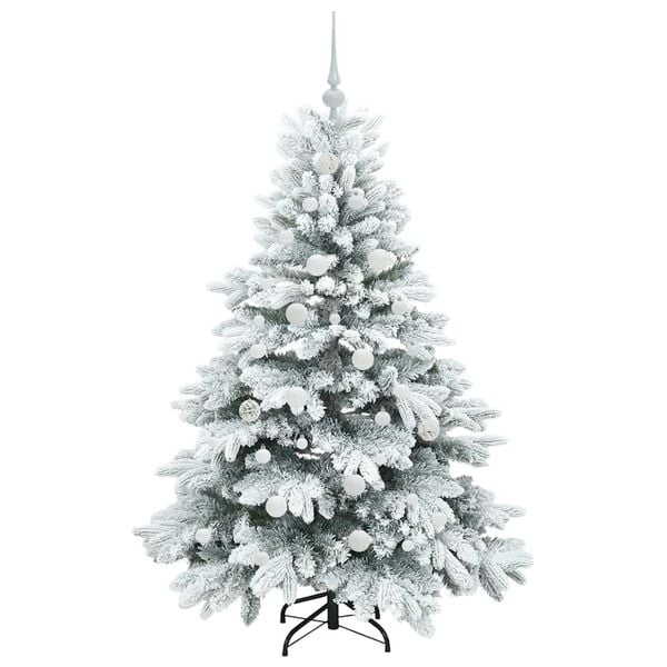 vidaXL Sapin de No&euml;l artificiel avec 150 LED Blanc 150 cm PE et PVC
