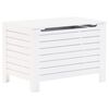 vidaXL Bo&icirc;te de rangement avec couvercle RANA blanc bois massif de pin