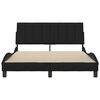 vidaXL Cadre de lit sans matelas Hanko noir 140x190 cm tissu