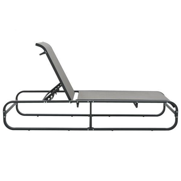 vidaXL Chaise longue Aluminium et textilène