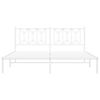 vidaXL Cadre de lit m&eacute;tal sans matelas et t&ecirc;te de lit blanc 180x200 cm
