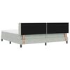 vidaXL Lit &agrave; ressorts avec matelas Gris clair 200 x 200 cm Velours