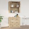 vidaXL Armoire murale Ch&ecirc;ne sonoma 80x33x80 cm Bois d'ing&eacute;nierie