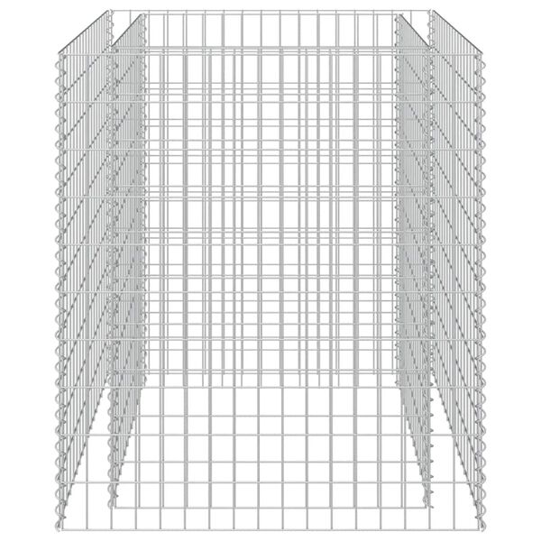 vidaXL Lit sur&eacute;lev&eacute; &agrave; gabion Acier galvanis&eacute; 90x90x100 cm