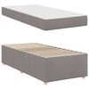 vidaXL Cadre de lit avec matelas Taupe 100 x 200 cm tissu