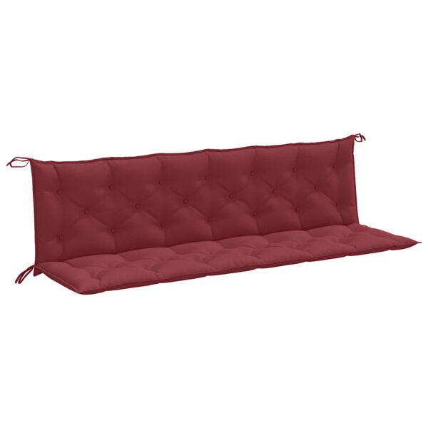 vidaXL Coussins de banc de jardin lot de 2 rouge bordeaux m&eacute;lang&eacute;