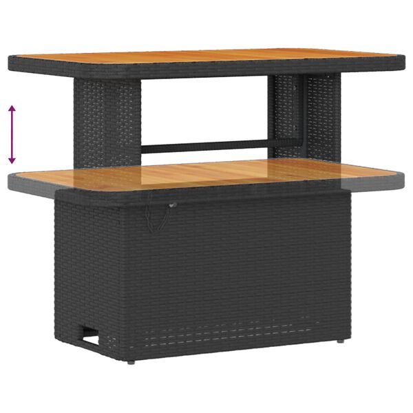 vidaXL Ensemble de canap&eacute; de jardin avec coussin 10 pcs Noir polyrotin