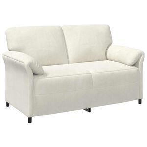 vidaXL Sofa 2 places Cr&egrave;me 158 x 83 x 95 cm Velours