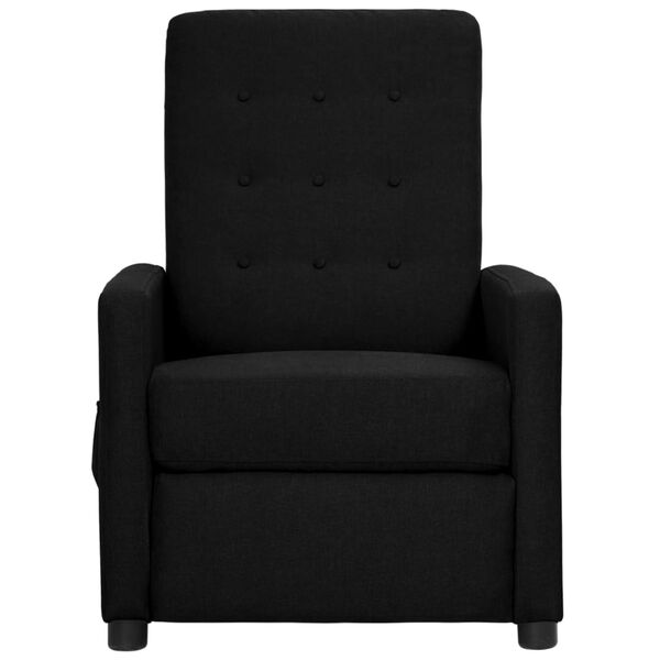 vidaXL Fauteuil de massage Noir Tissu