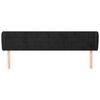 vidaXL T&ecirc;te de lit avec oreilles Noir 183x23x78/88 cm Velours