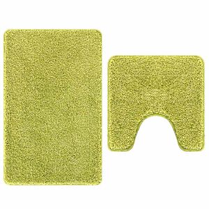 vidaXL Ensemble de tapis de bain antidérapants 2 pcs Vert PP