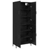 vidaXL Haut Armoire Ch&ecirc;ne noir 69,5 x 34 x 180 cm Bois d'ing&eacute;nierie