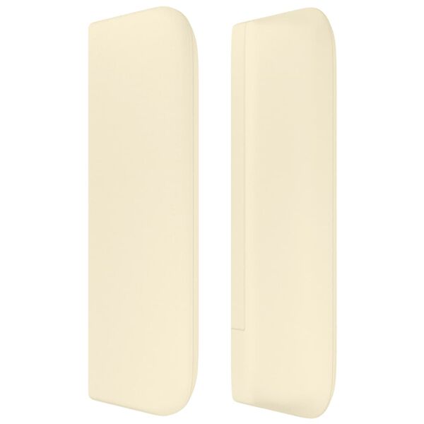 vidaXL T&ecirc;te de lit avec oreilles Cr&egrave;me 93x16x78/88 cm Similicuir