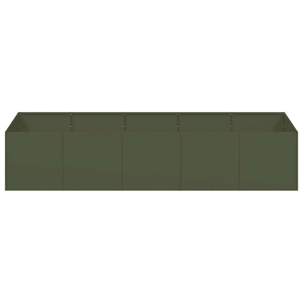 vidaXL Jardini&egrave;re vert olive 200x80x40 cm acier