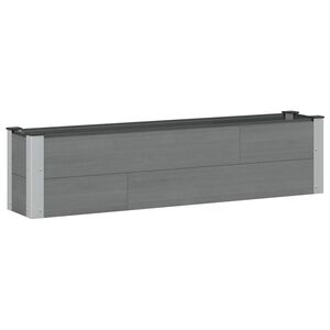 vidaXL Jardini&egrave;re sur&eacute;lev&eacute;e Gris 150 x 30 x 36 cm