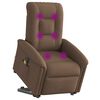 vidaXL Fauteuil inclinable de massage &eacute;lectrique Marron Tissu