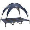 vidaXL Lit pour Chien Bleu marine 122 x 93 x 106,5 cm Acier