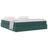 vidaXL Lit avec rangement et matelas Vert fonc&eacute; 200 x 200 cm Velours