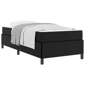 vidaXL Cadre de lit avec matelas Noir 100 x 200 cm tissu