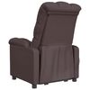 vidaXL Fauteuil &eacute;lectrique de massage Marron fonc&eacute; Tissu
