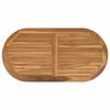 vidaXL Plateau de table ovale Bois de teck massif Naturel