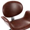 vidaXL Chaise pivotante à manger Marron Similicuir